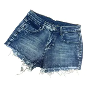 Zhangyan Women's Stretch Denim Shorts with Back Pocket Print Jean Zipper Button Closure Spring Summer Outfit Festival Holiday Womenswear