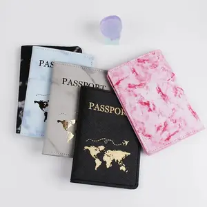Marble Style Travel Passport Cover Pu Leather ID Credit Card Passport Holder Packet Wallet Purse Bags Pouch for Women Men