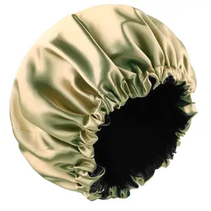 Satin Bonnet Silk Bonnet for Sleeping Double Layer  Real Satin Lined Hair Bonnet with Women Curly Hair