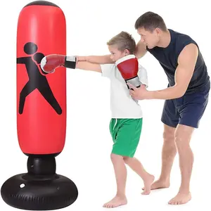 Adult Children Sandbag, Indoor Entertainment Inflatable Standing Boxing Sandbag, Training Equipment, Inflatable Punching Bag