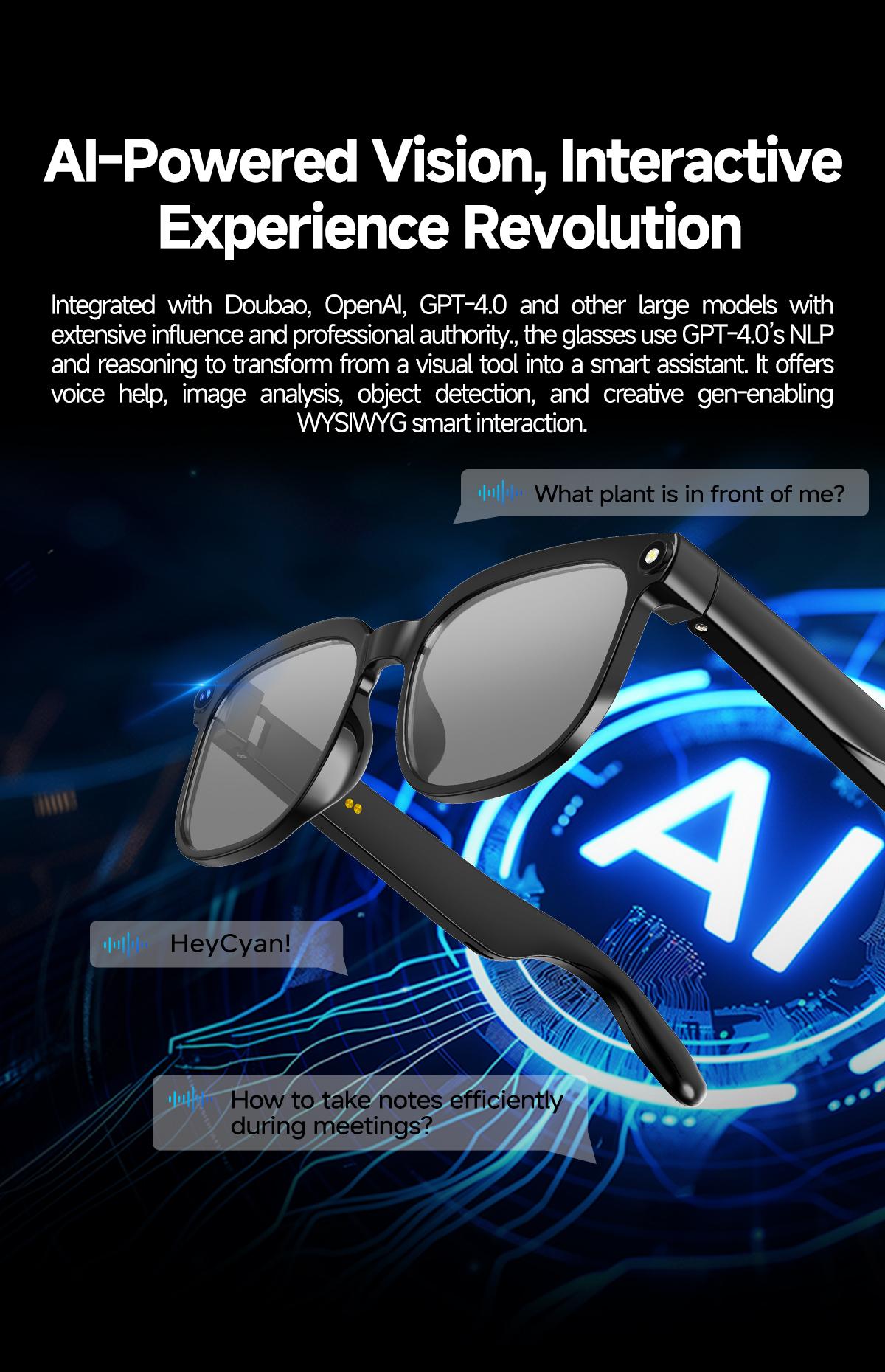 KPEP Smart AI Camera Glasses with 8MP Resolution, Button Touch Adjustment for Travel Outdoor Adventures Hands-Free Photography 160+Languages Real-Time Translation Bluetooth Wireless Wearable Video Recording Sunglasses Blue light blocking, Easter gift