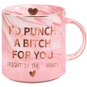 Pink Marble Mug for Besties  – Funny Gift for Her or Coworker