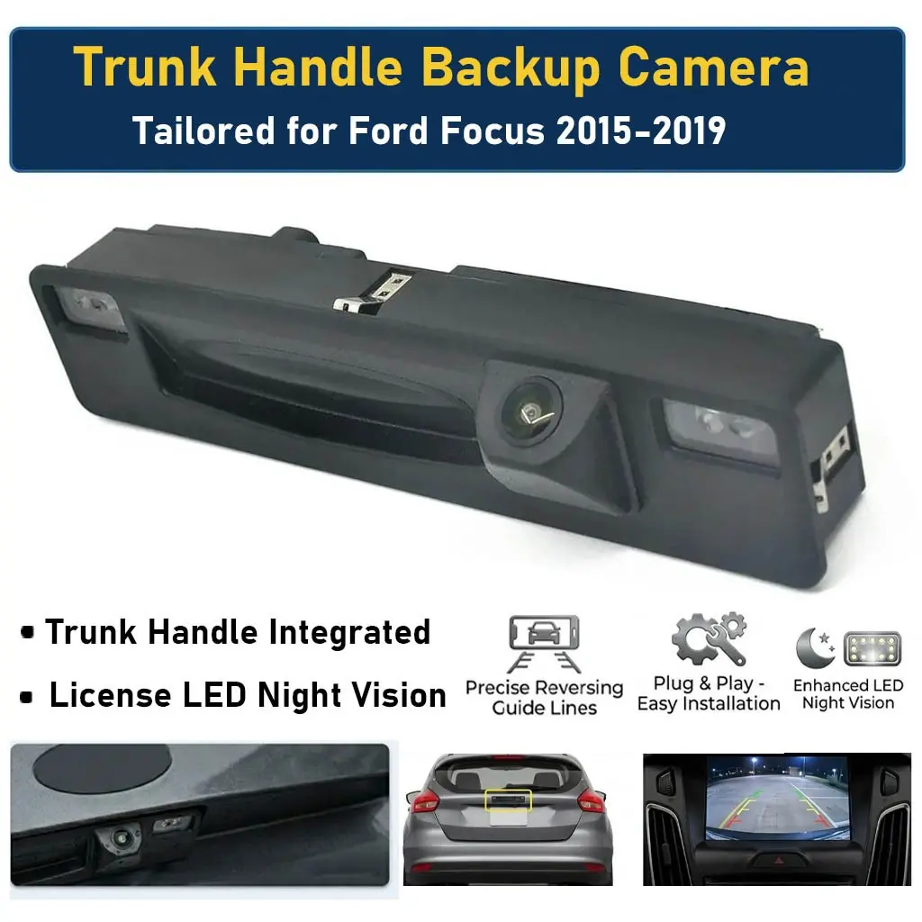 Ford Rear Hatch Camera, HD Night Vision Wide Angle, Original Car Replacement, No Damage, Backup Reverse View, Abs Material