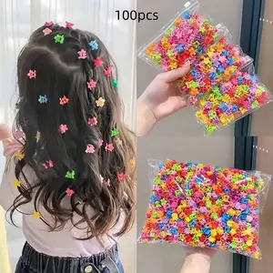 Cute Princess Hair Clips Set, 100 Pcs Mini Sweet Durable Accessories, Easy-To-Use Design, Comfortable Wear Perfect for Holidays & Parties, Fashion Hair Accessories