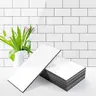 Vamos Tile 100Pcs Water Proof Glossy White Peel and Stick Backsplash,3''x6'' PVC Subway Tile, Stick on Backsplash for Kitchen/Bathroom Decoration Stickers Decorative Ornaments