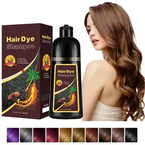 3-in-1 Herbal Hair Dye Shampoo for Men & Women, Fast Gray Hair Coverage, Natural Ingredients for Long-Lasting Color and Nourishment, 500ml Honey Blonde Highlights Haircare
