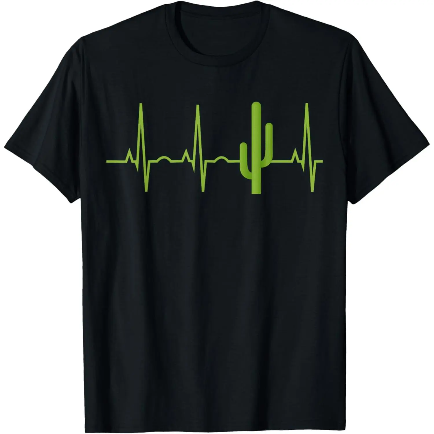 100%cotton Saguaro Cactus Shirt - Cacti Lover Heartbeat Tshirt T-Shirt