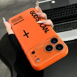 Bible Cross Design Phone Case with Peelable Lens Protection Film - Premium Color Palette for iPhone 17 Pro Max Phone Case 17Air 17 16E 16 15Plus 15 Pro Max 14 13 12 Phone Cases Series - Ultra Thin, Shockproof, Lightweight and Durable.