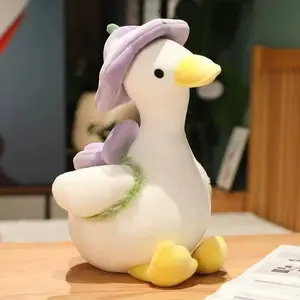 Cute Floral Duck Plush Toy, Perfect for Home Decor, Cozy Pillow, Ideal Gift for Girls, Festive Present, Soft and Adorable