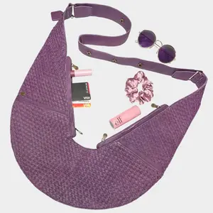 Suubi Basketweave Leather Sash Bag