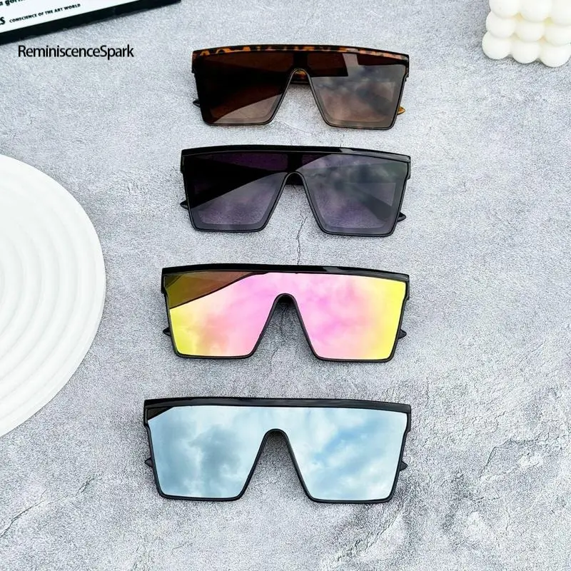 Unisex 4-Pack Punk Aesthetic Oversized Sunglasses for Women - Polarized UV400 Lenses, Sports Fashion Design, Ideal for Riding, Driving, Gifting