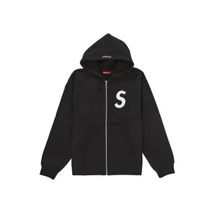Supreme Men's S Logo Zip Up Hooded Sweatshirt (FW24) Black, from StockX