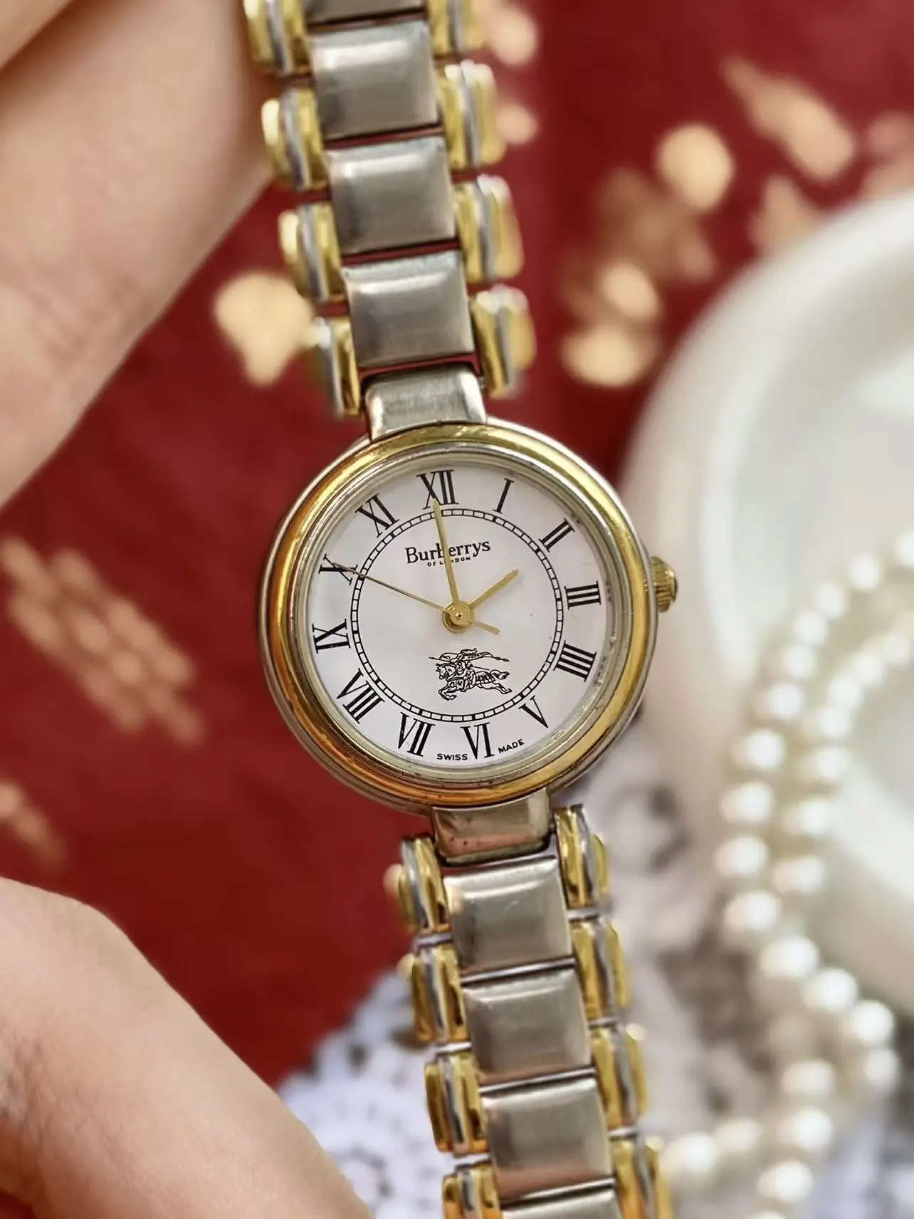 Burberry Vintage Two Tone Quartz Watch- Ladies Watch