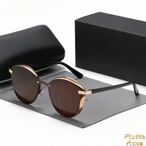 Women’s Polarized Sunglasses, Trendy Oval Full-Rim Eyewear with Anti-Glare TAC Lenses, UV Protection, Lightweight Thin Temples for Driving, Outdoor Use, Women's Sunglasses
