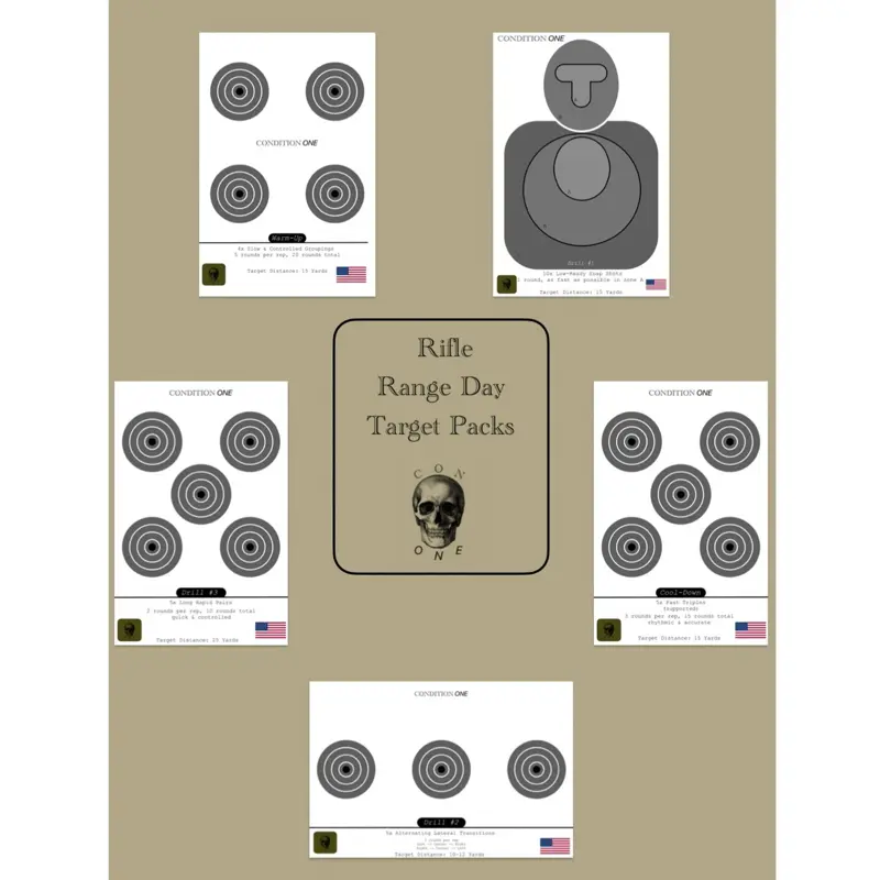 15x Drill Specific Targets - Rifle Range Day 15x Drill Specific Targets - Rifle Range Day