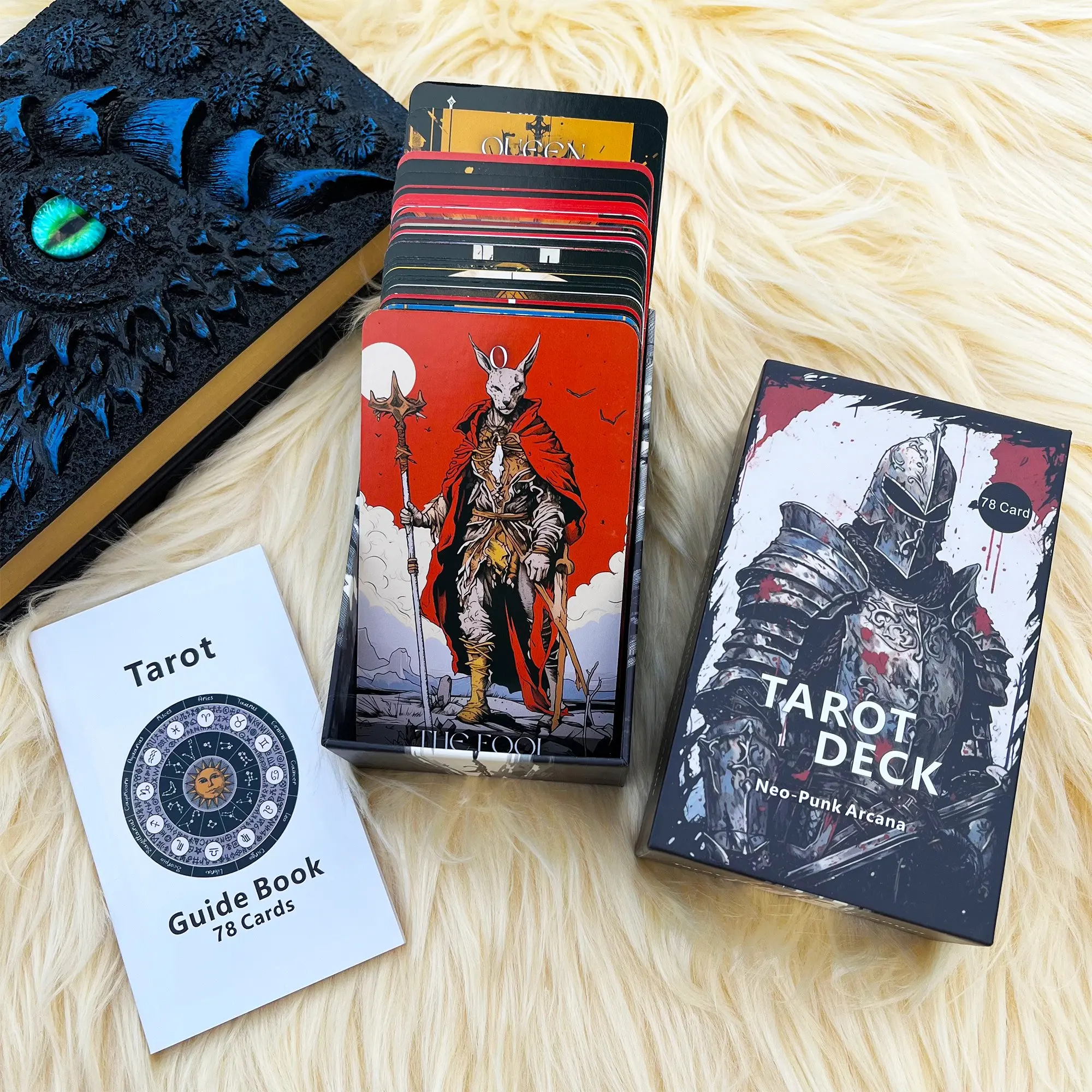 Tarot Card Starter Kit with Guidebook, Beginner Tarot Cards, Tarot Beginner Friendly, Tarot Learning Set, Divination Tools, Essential Tarot Deck for Beginners