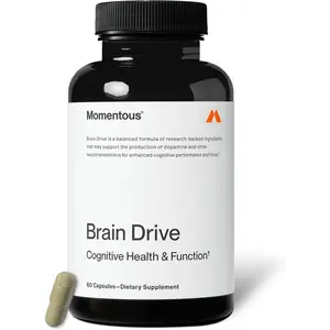 Momentous Brain Drive Nootropic Supplement - NSF Certified for Sport - 30 Servings - Supports Memory & Focus - GMO- & Gluten-Free - B Vitamins & Acetyl-L-Carnitine - Healthcare