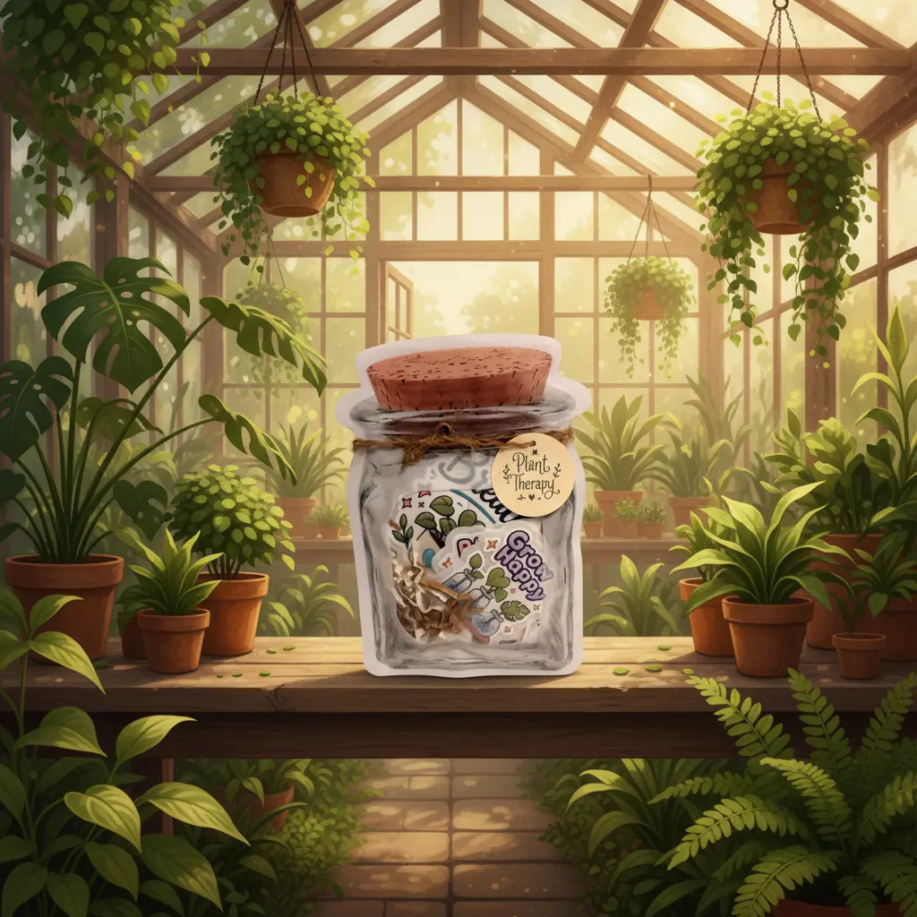 Plant Therapy Sticker Jar, DIY Scrapbooking Accessory for Crafts & Hobbies