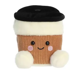 Aurora Palm Pals Essie Coffee Cup Stuffed Animal 4.5 Inch – Cute Collectible Plush Toy for Kids, Décor and Gifts
