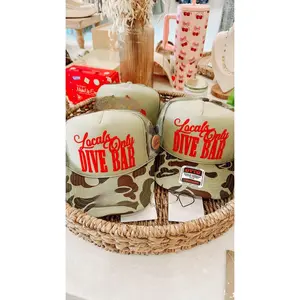 Locals Only Dive Bar Trucker Hat - Camo & Olive Green Options - Perfect for Locals Only Events