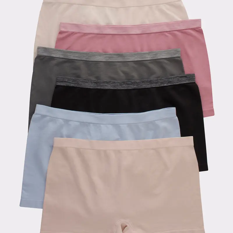 Hanes Women's Seamless Boyshort Underwear, Comfort Flex Fit, 6-Pack