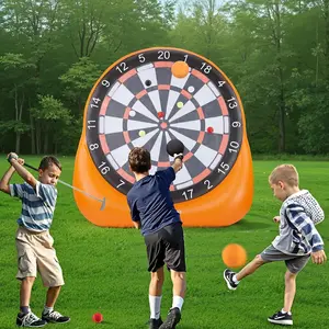 VEVOR Inflatable Soccer Dart Board, Over 8 ft High Giant Soccer Dart Board with 9 Kick Balls & Air Pump