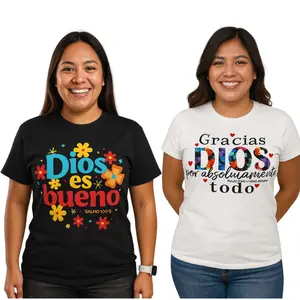 Christian sayings t-shirts for women, Color Black or White