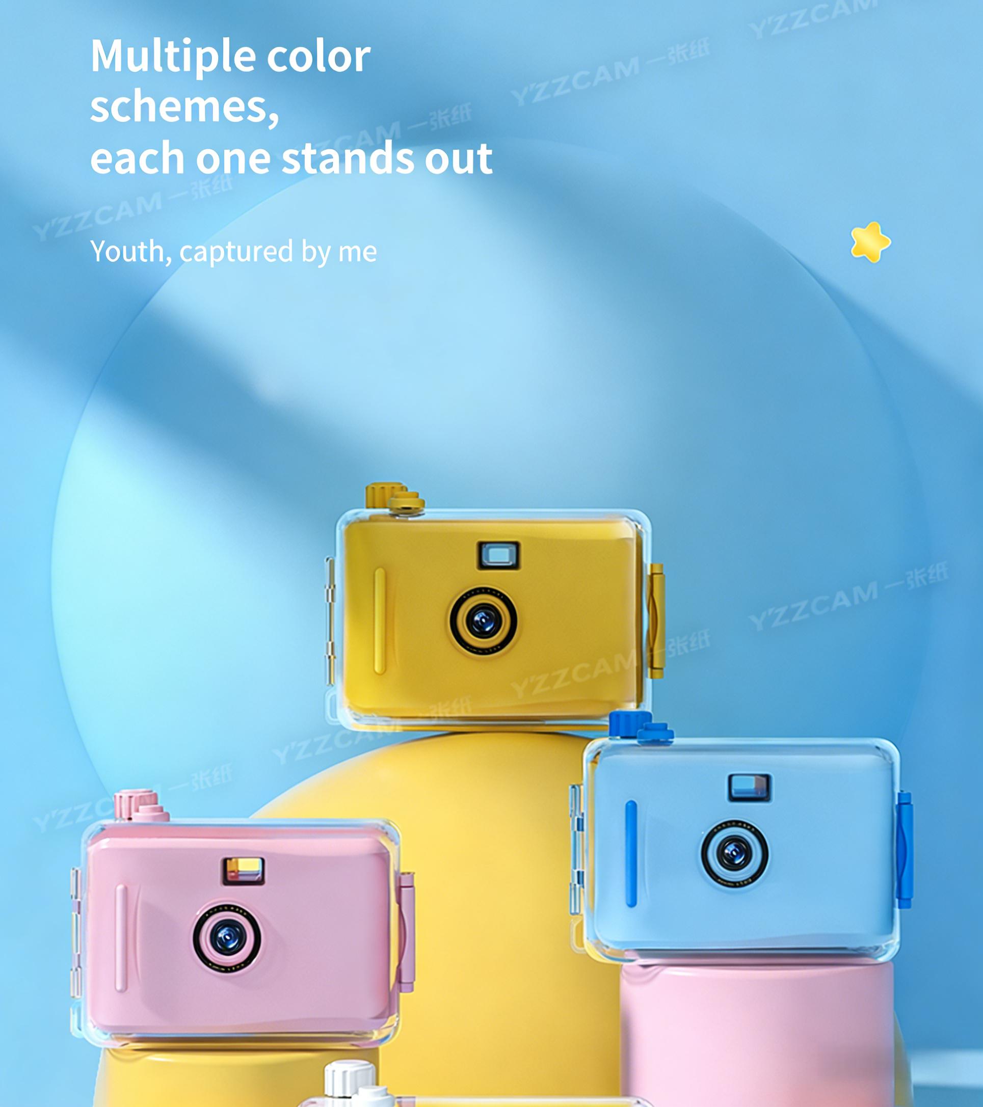 Film Camera: Point-and-Shoot Mini Retro Film Camera, Waterproof, Non-Instant, Creative Gift for Students and Instagram