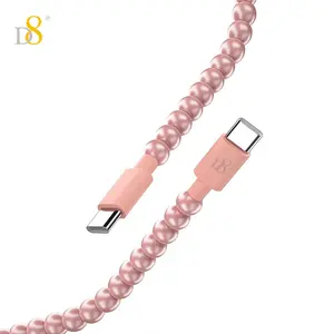 USB C to USB C Cable, PD 60W Fast Charging Type C to Type C Cable, Beaded Design USB-C Cable Compatible with iPhone 16 Samsung S22 Note 20, Type C Portable