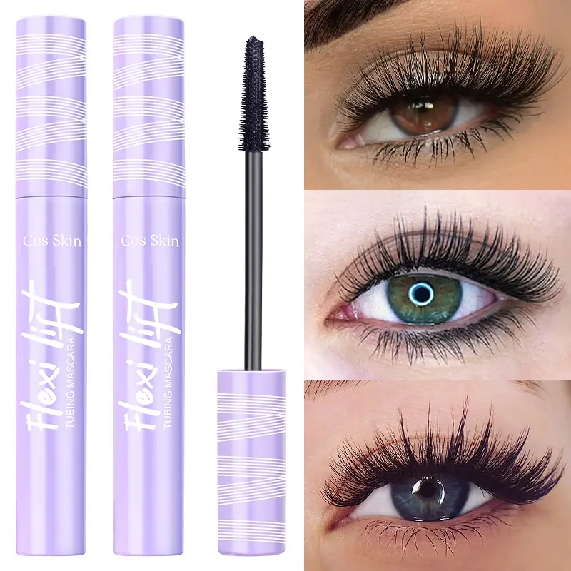 1PC Silk Fiber Lash Mascara - Black Waterproof Long-Lasting Formula, Smudge-Proof & Hypoallergenic, Lengthening Thickening for Fuller Soft Lashes, Easy to Apply for Men & Women, Perfect for Daily Use, Performances & Dancing