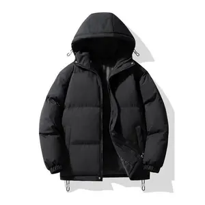 Men's Heavyweight Down Cotton Padded Jacket Hooded Puff Winter Coat for Cold Days Warm Comfortable Fashion Essential