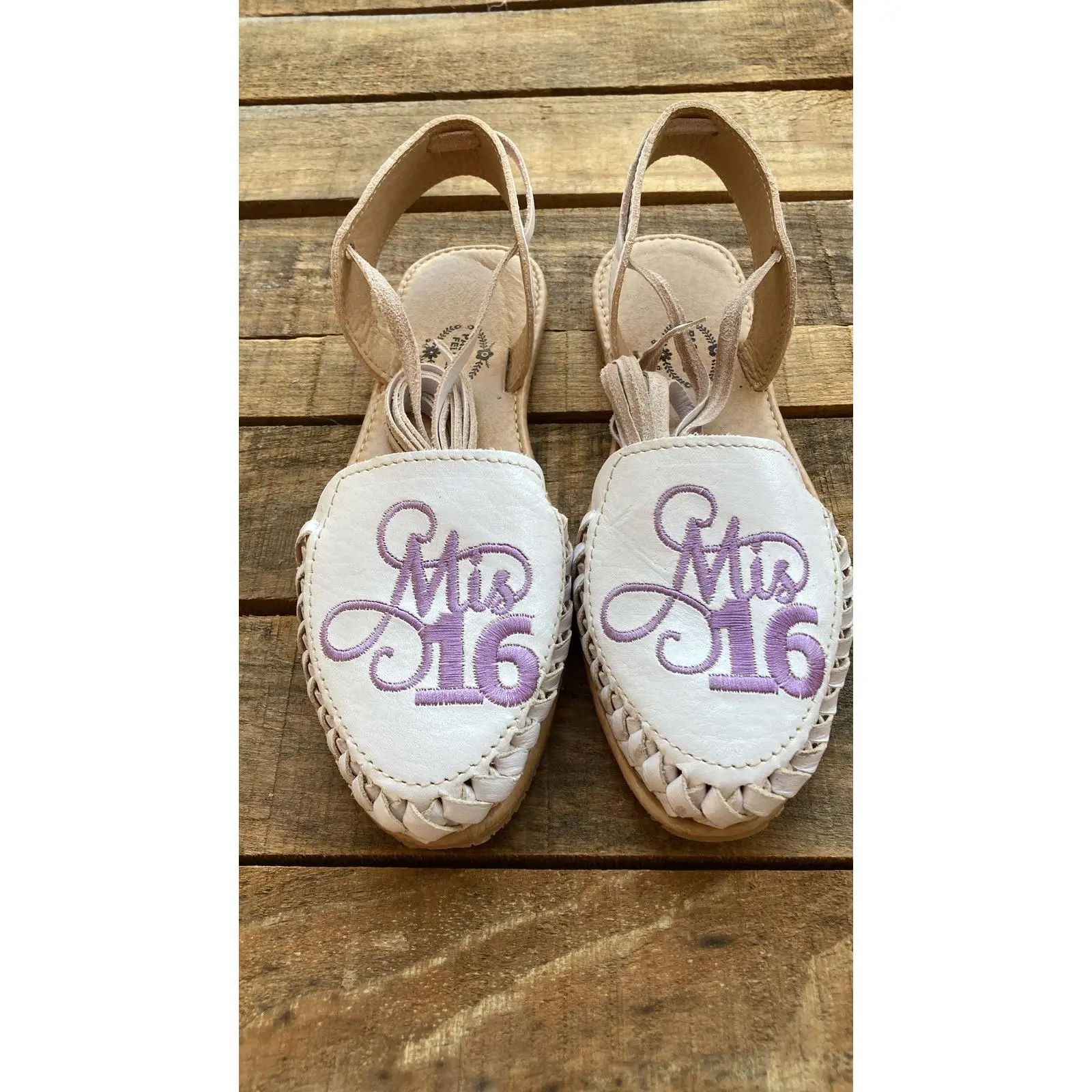 Mis 16 - Sweet 16 Lilac Lace Up Leather Shoes