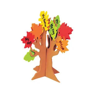 6" x 9 1/2" Multicolor 3D Standing Tree of Thanks Craft Kit – Makes 12