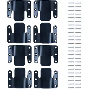 Universal Sectional Sofa Interlocking, Sectional Couch Connectors, Sofa Connector Bracket with Hardware- 4 Sets, 8 count