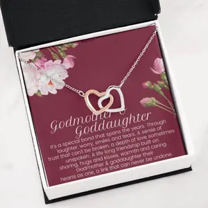 Godmother Necklace, Godmother & Goddaughter Necklace, Gift For Godmother And Goddaughter, Baptism Gift, Christmas Necklace
