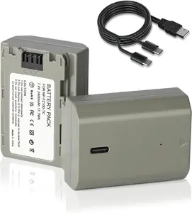 EGOWAY 2400mAh NP-FZ100 Battery 2-Pack USB-C Fast Charging Compatible with Sony A7iii, A7iv, A7C, A6600, A6700, FX3, FX30, ZV-E1, A9, Alpha 9, Alpha 9S, A9S, A7RIII, A7RIV, A7RV, A7Siii Cameras