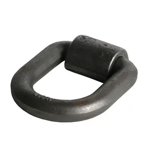 1" Forged Weld-On D-Ring, Extra-Long (6" X 5") - 15,600 lbs.