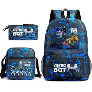 Astro Bot Anime Backpack for Women/Men/Teens, Day Packs Knapsacks Casual Backpacks Gift for Gym Travel Camping Outdoor Work Business