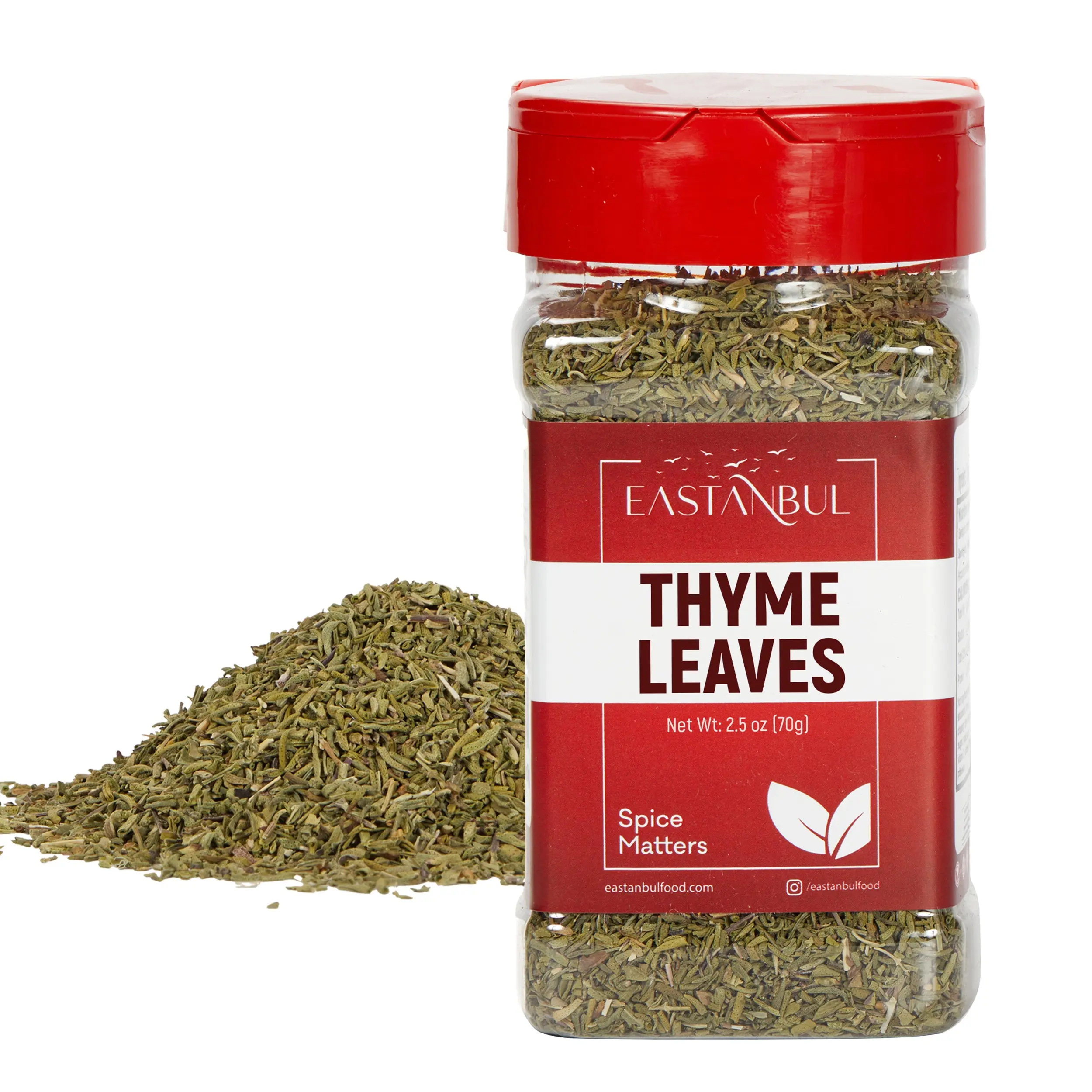 Eastanbul Thyme Leaves, Dried Thyme Herb, Dried Mediterranean Herb, 2.5oz Eastanbul Thyme Leaves, Dried Thyme Herb, Dried Mediterranean Herb, 2.5oz