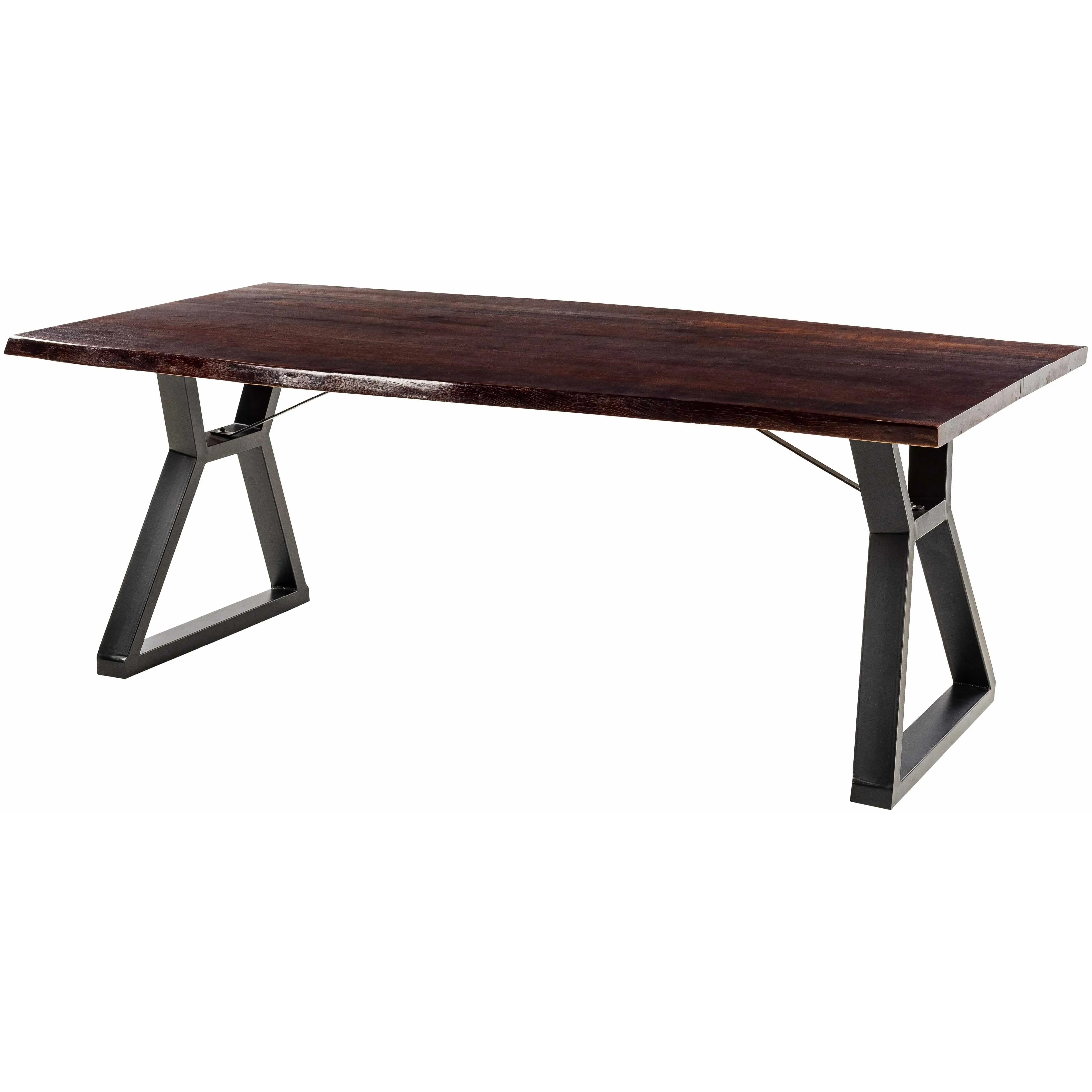 Peddapuram Rustic Dark-Wood Dining Table, Indoor Furniture for Indoor Use