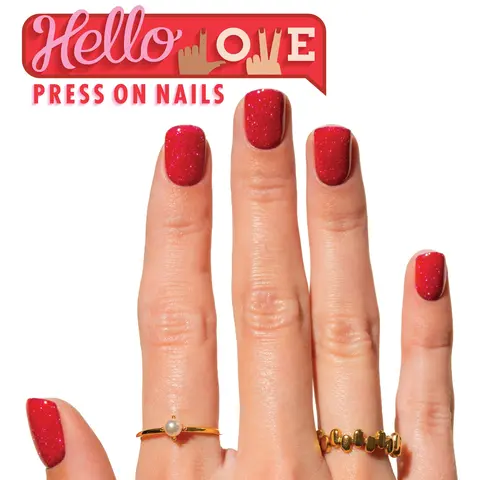 Hello Love Press-On Nails: Short Square