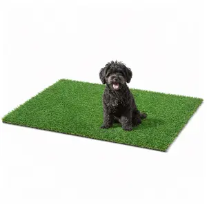 Bliss Artificial Grass Medium Dog Potty Train Mat Easy Clean Drainage 47.3 x 31.5 inches UV Resistant Fireproof Pet Friendly Outdoor Surface