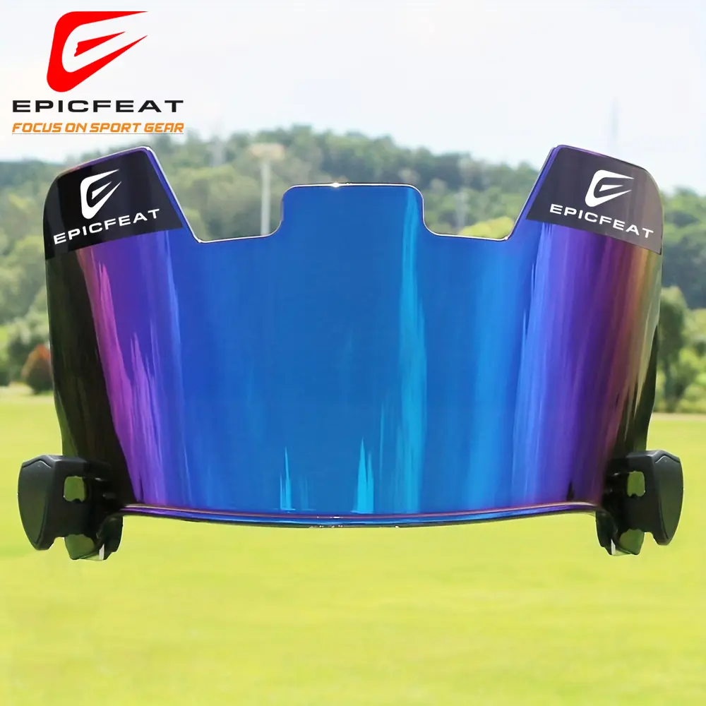 Football Visor with Transparent Flat Lens, Protective Gear Accessory with Enhanced Clarity for Youth and Adult Helmets