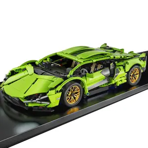 Green Supercar Building Blocks, 1280pcs/box Classic High Difficulty MOC, Moc Blocks Set, Creative Blocks Kit, Fun and Educational Building Bricks for Boys & Girls
