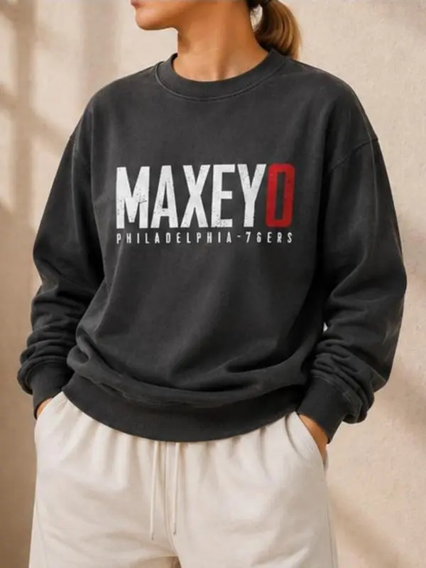 Unisex Tyrese Maxey 0 Philadelphia Basketball Sport Graphic Tshirt Hoodie Sweatshirt Aesthetic Casual Crewneck Basic Streetstyle Tee