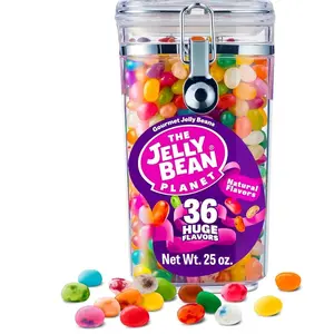 The Jelly Bean Planet, Gourmet Jelly Beans Bulk 25 Oz Jar - 36 Natural Fruit Flavors, Kosher Candy, Plant Based Colors - Gluten Free Jellybeans Easter Candy Gift, Allergen Friendly Basket Stuffers