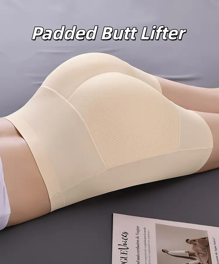 Women's High Waist Tummy Control & Butt Lifting Shapewear Shorts, Comfortable Compression Body Sculpting Womenswear Elastic Hip Seamless Panties