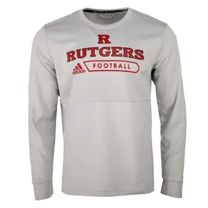 adidas Mens Rutgers Crew Neck Sweatshirt Casual - Grey