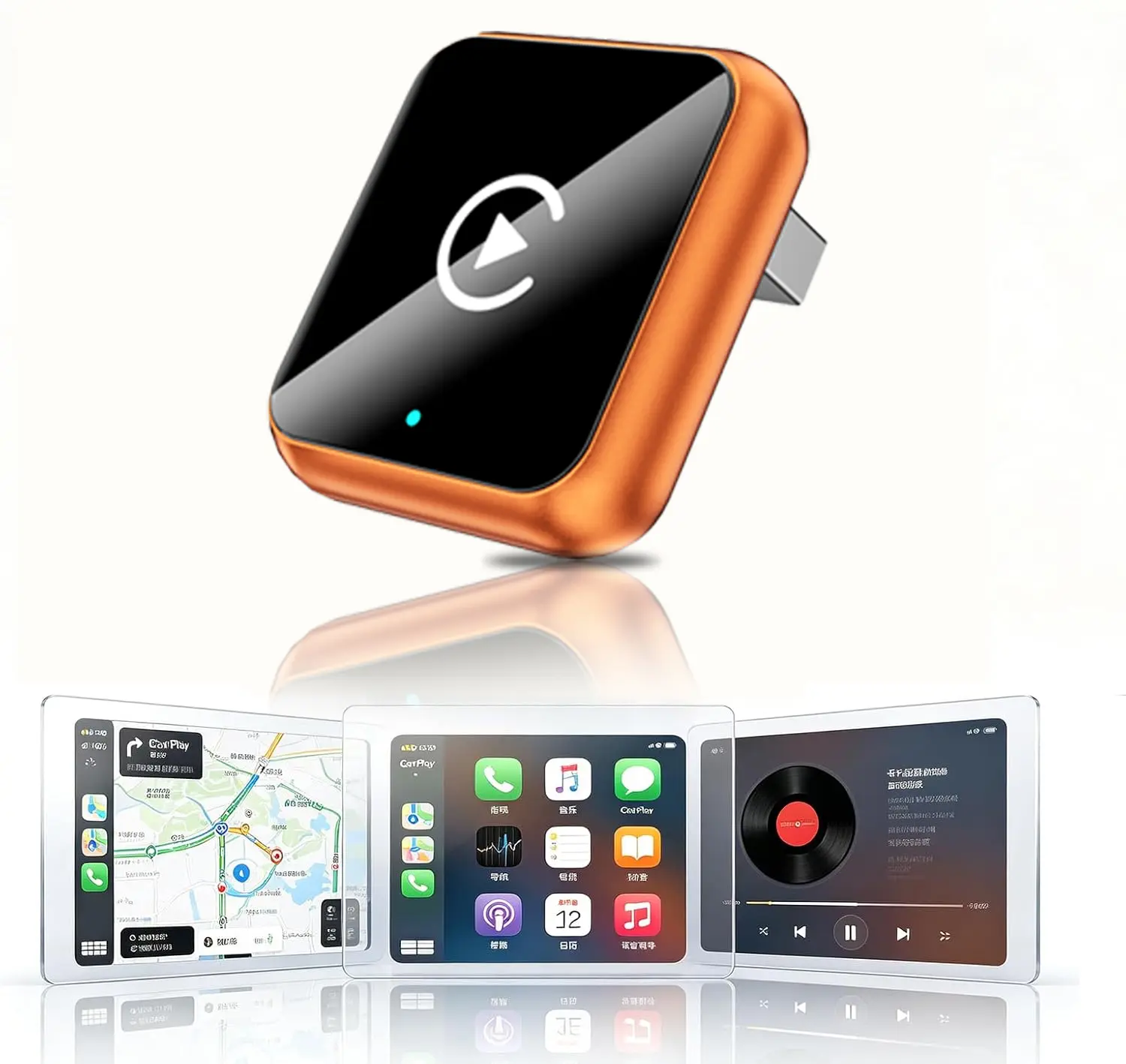 Yurnlv 2-in-1 Wireless CarPlay Adapter converts wired CarPlay to wireless CarPlay and Android Auto. It's plug-and-play and compatible with 2016 and later models equipped with factory CarPlay.