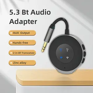Wireless 5.3 Dual-in-One Car Wireless Receiver Transmitter FM Transmitter Car Adapter Wireless Connection Instantly Turns into Smart Car System Compatible with Computer / Audio / Headphones TV / Car Audio Conversion Essential High-Definition Calls +